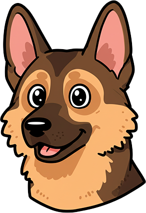 Perro pastor feliz